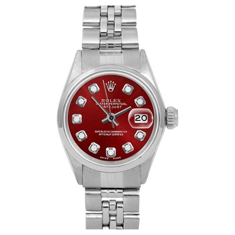 rolex ladies datejust red dial